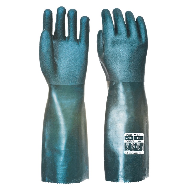 Gauntlet Gloves Black - Long Size 10 - WWW.SAFETYGLOVES.CO.UK