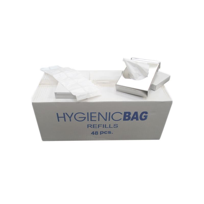 Sanitary Hygiene Disposal Bags - Case of 48 (25 Bags Per Pack)