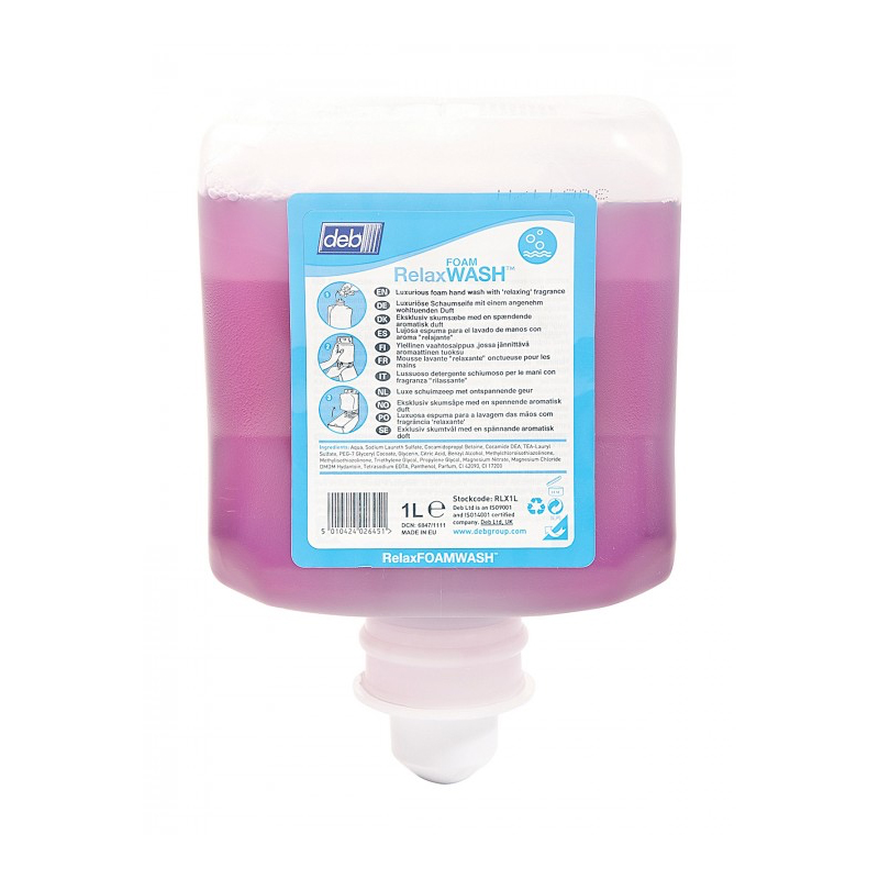 Deb Aromatherapy Relax Foam Soap - 1 Litre (Case of 6) - RLX1L