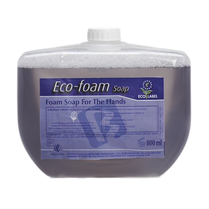 Bay West Eco Foam Soap Cartridge - 800ml (Case of 8) - 9604