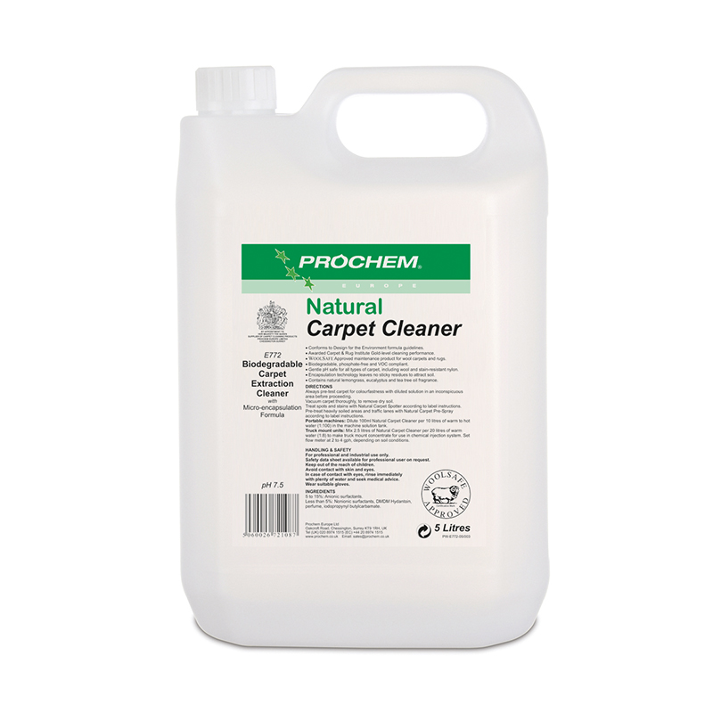 Prochem Natural Carpet Cleaner - 5 Litre, E772-05 (Case of 2)