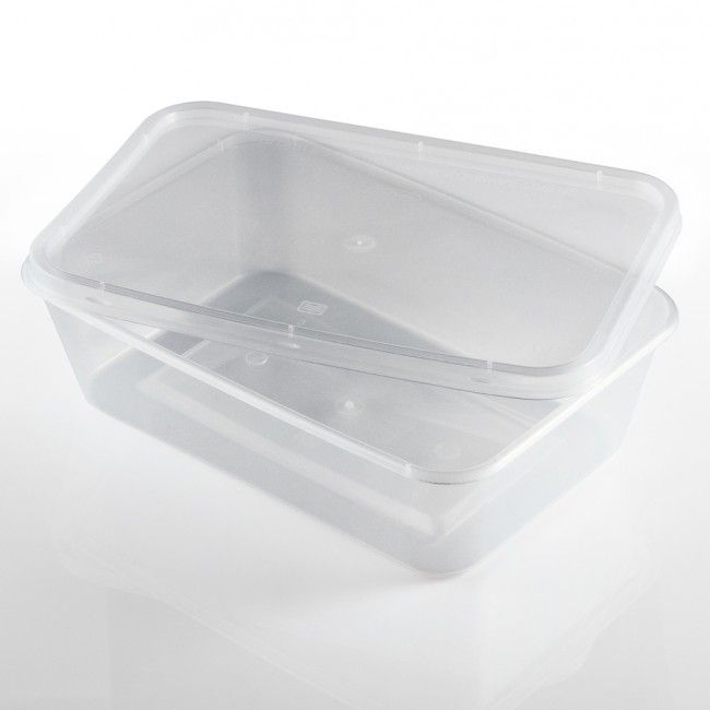 650ml Plastic Microwaveable Containers & Lids, Pack of 250