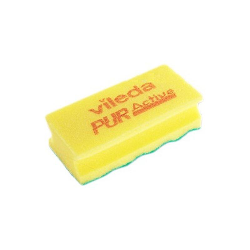 Vileda Puractive Foam Scourer, Yellow - Pack of 10 - 123113