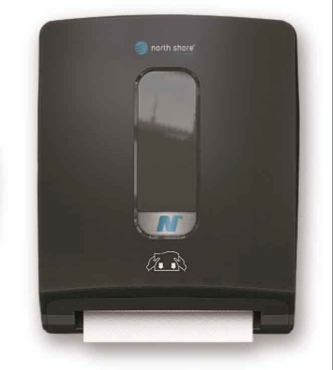Bay West Hybrid Folded Hand Towel Dispenser - Black - HYBBLKNS