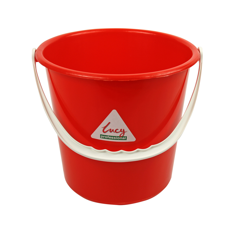Plastic 2 Gallon Bucket Round, Red - L1414291