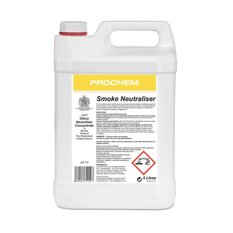 Prochem Smoke / Odour Neutraliser - 5 Litre, A222 - A222-05