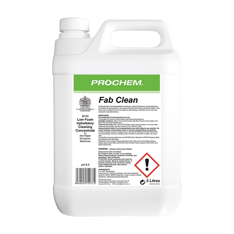 Prochem Fab Clean Fabric Extraction Concentrate  - 5 Litre, B145