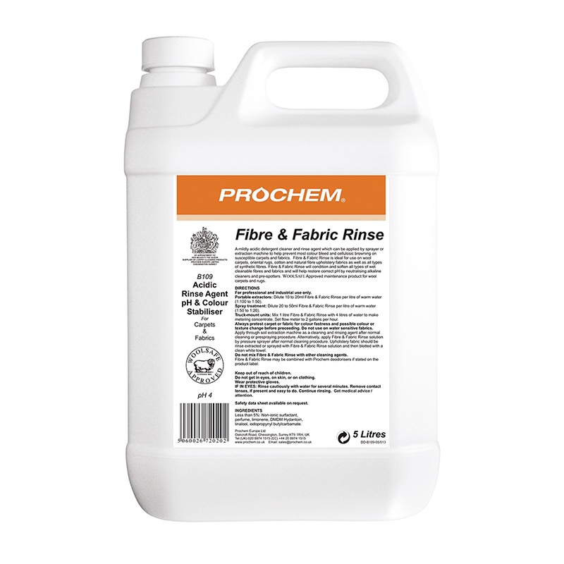 Prochem Fibre & Fabric Rinse 5Litre - B109-05