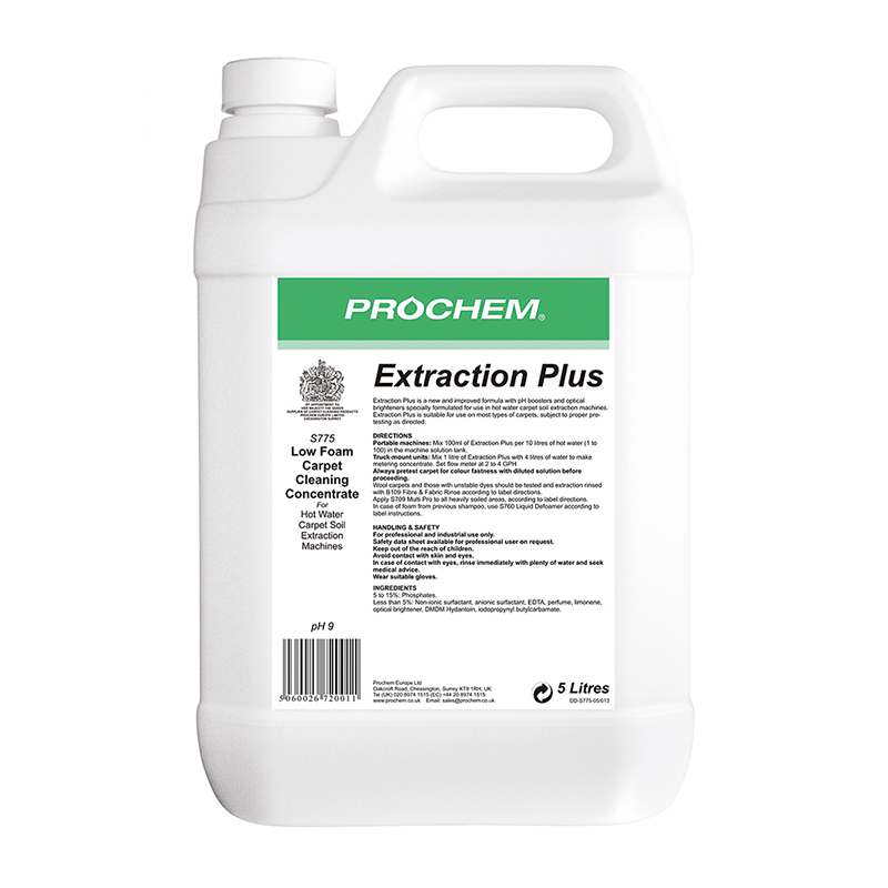 Extraction Plus Prochem Carpet Detergent, 5 Litre - S775-05