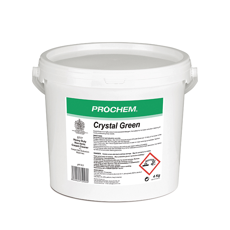 Prochem Crystal Green Carpet Extraction Detergent - 4Kg, S777
