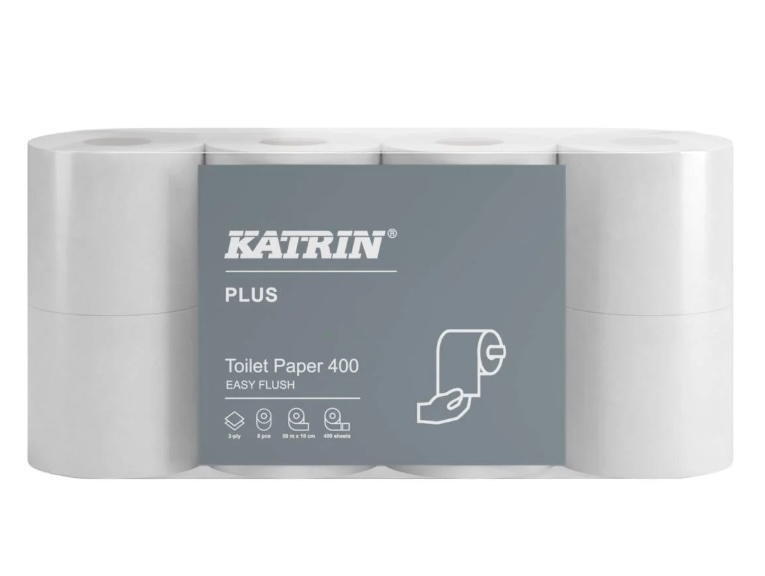 Katrin 2Ply Fast Disolving Easy Flush Toilet Roll - 10500, (Case of 20) - 105003 / AC150