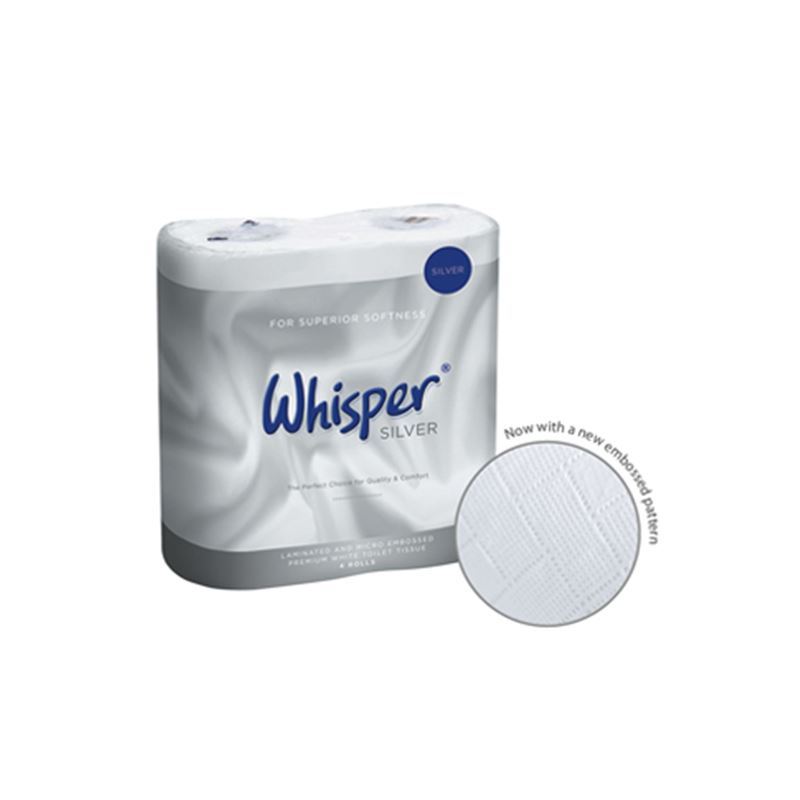 Whisper Silver - 2Ply - 104Mm X 23.1M (Case of 40) - WSILVERDS