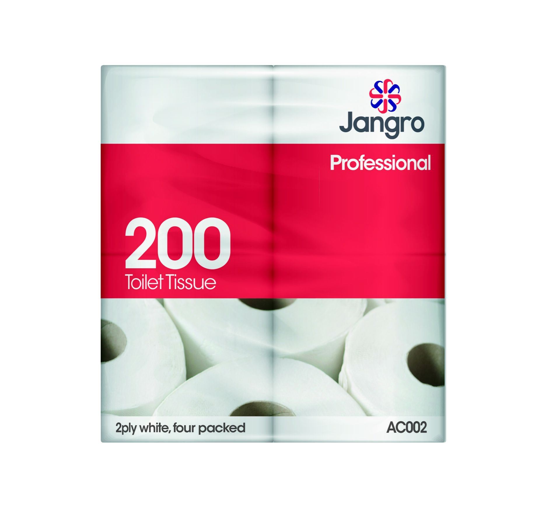 Jangro 2 Ply Toilet Paper - 200 Sheets (Case of 36) - 504002 / AC002