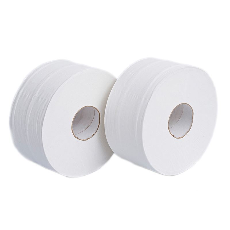 Jangro White Micro Jumbo Toilet Roll 2Ply (Case of 24 Rolls) - JMM100PJA/AA201