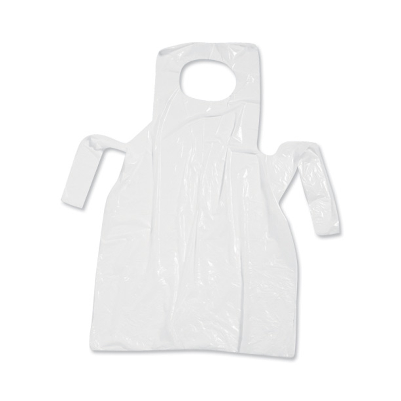 Cromwell Polythene White Polythene Disposable Aprons, Pack of 100