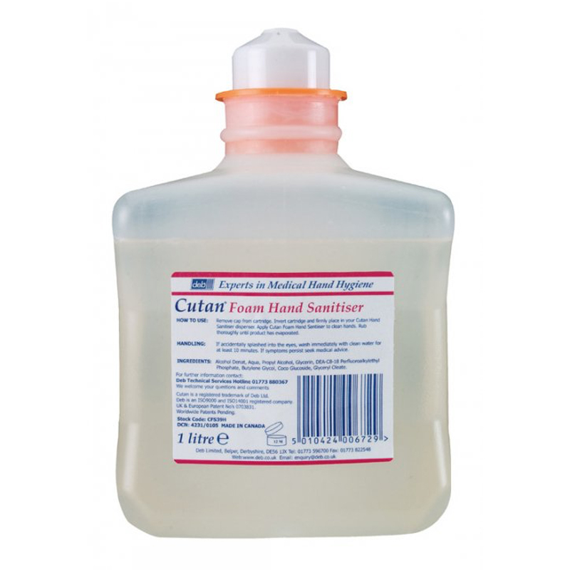Cutan Foam Hand Sanitiser - 1 Litre (Case of 6)