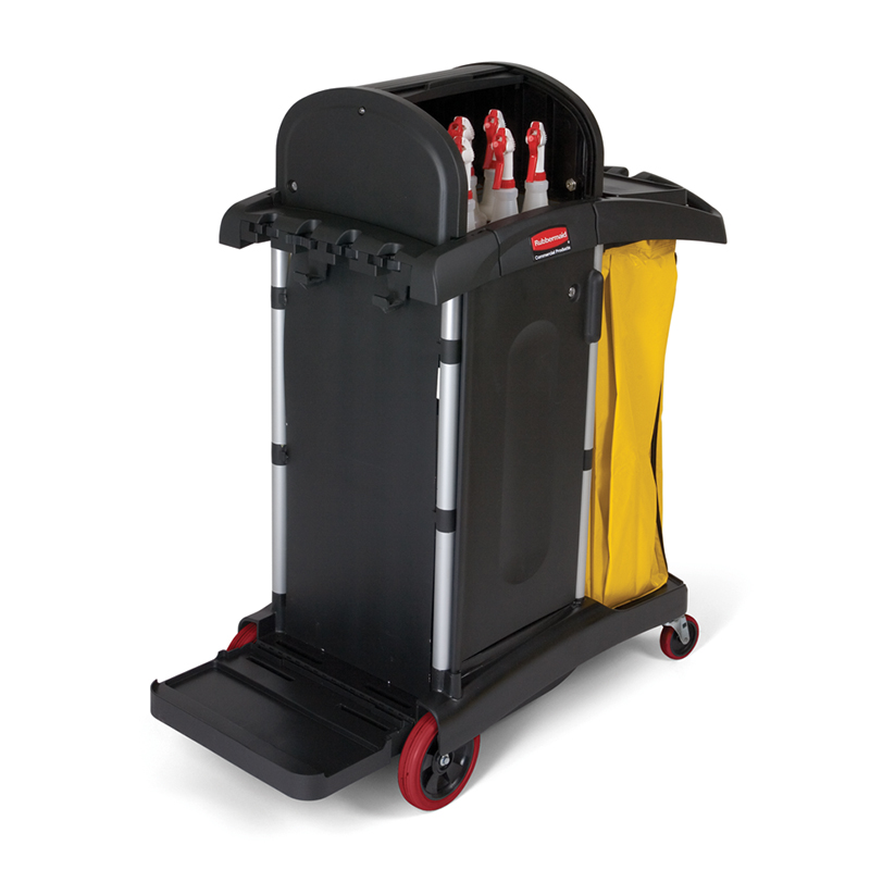 Rubbermaid High Security Cleaning Cart - FG9T7500BLA
