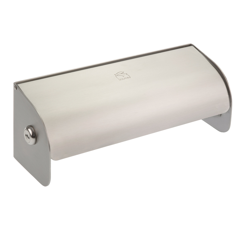 Lockable Dolphin Stainless Steel Double Toilet Roll Holder