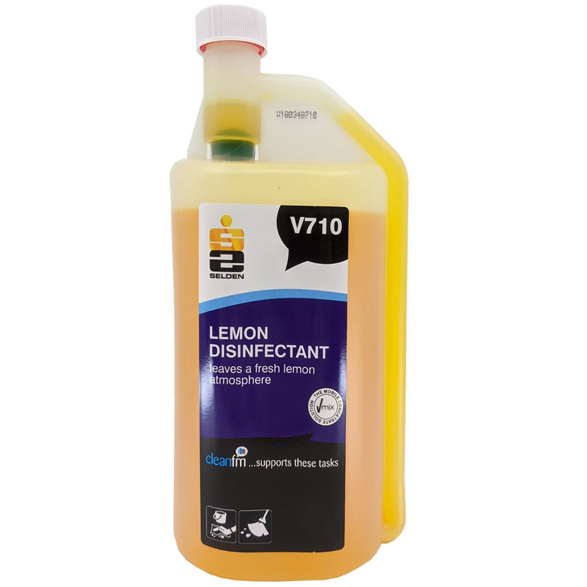 Selden V710 V-Mix Lemon Disinfectant - 1 Litre