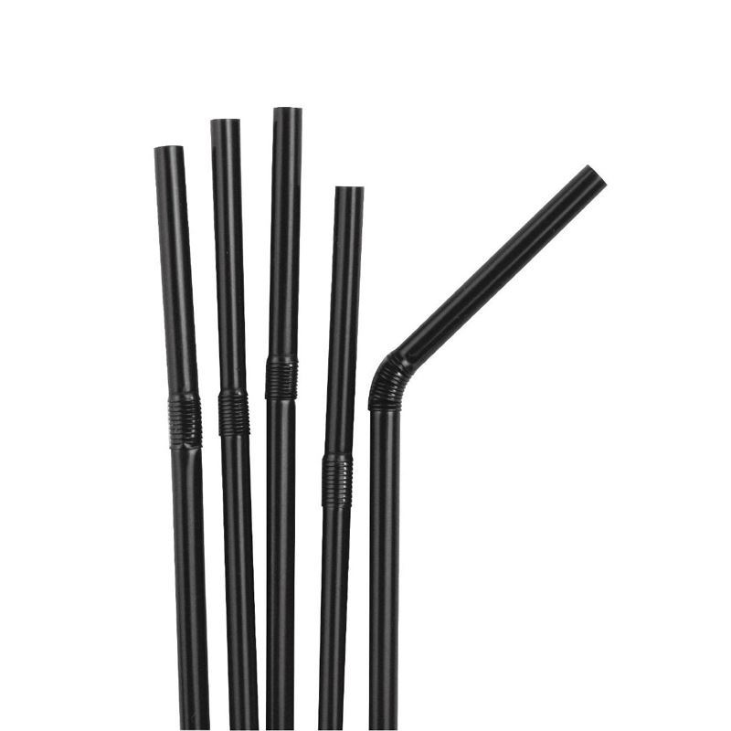 Black Flexible Straws - Pack of 250