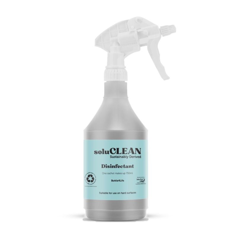 soluCLEAN Disinfectant Lemon Trigger Bottle - 750ml - SCPPBOTTLE750DDP