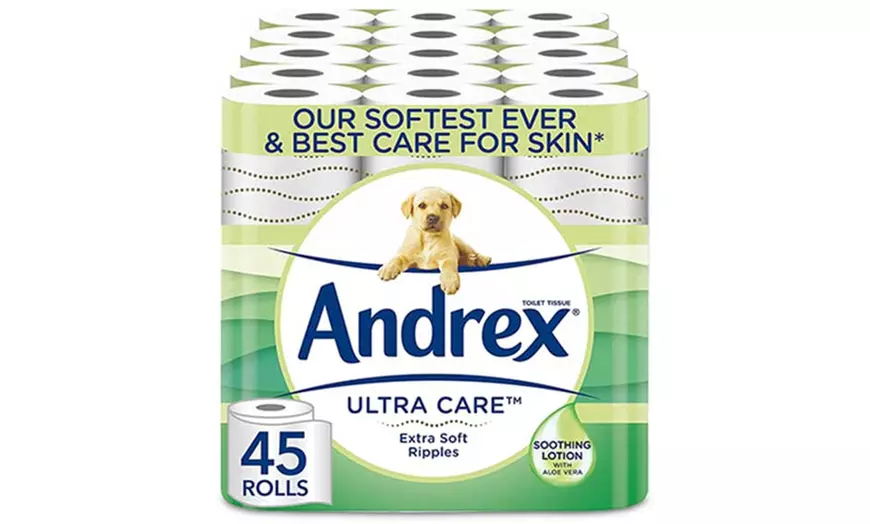 Andrex Ultra Care Aloe Vera Toilet Paper, Pack of 45
