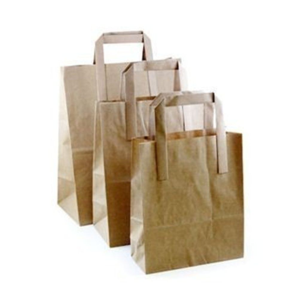 Brown Takeaway Carriers Bags Medium Pack of 250