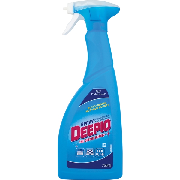 Deepio Professional Kitchen Degreaser Spray, Pack of 6 x 750ml