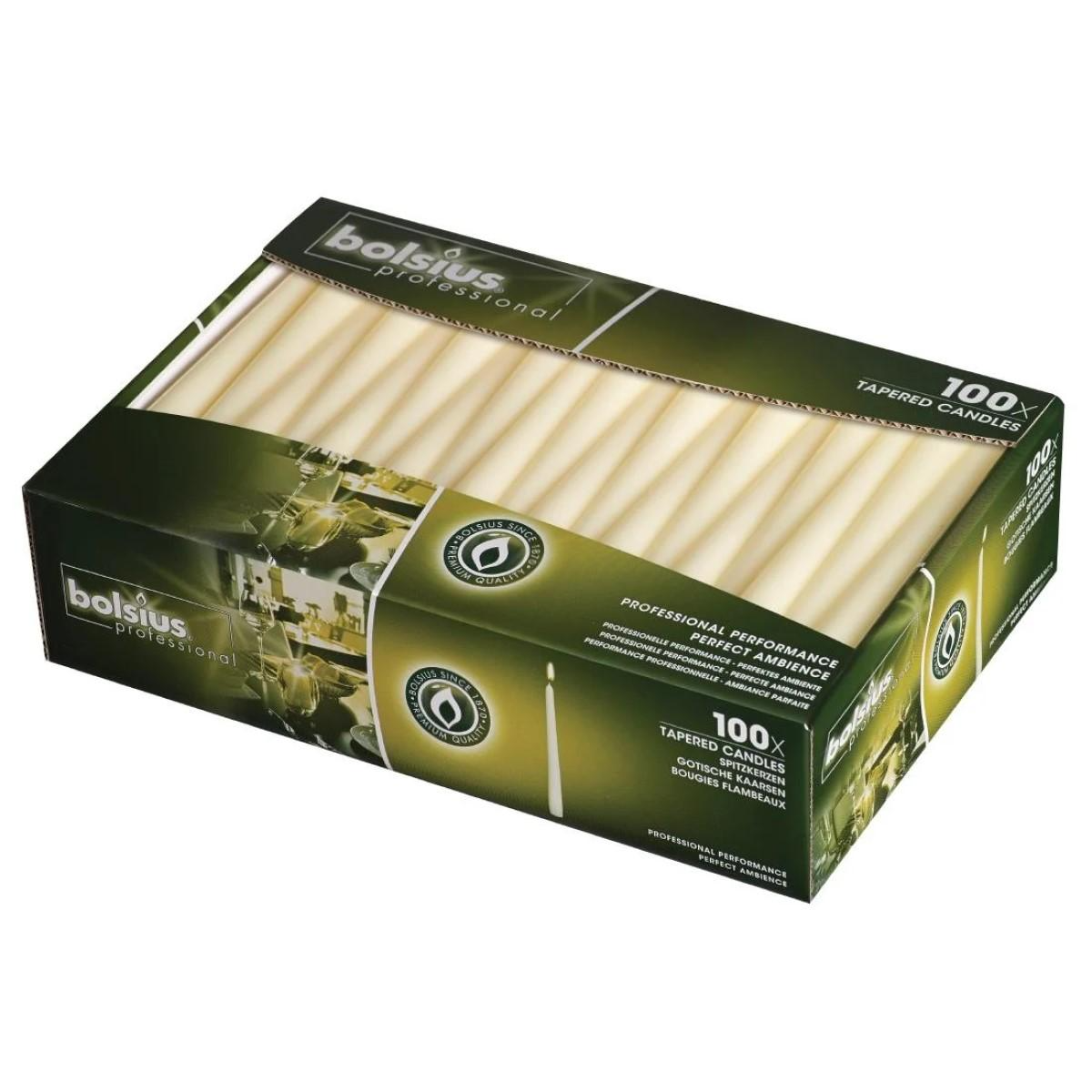 Tapered Ivory Candles, Pack of 100