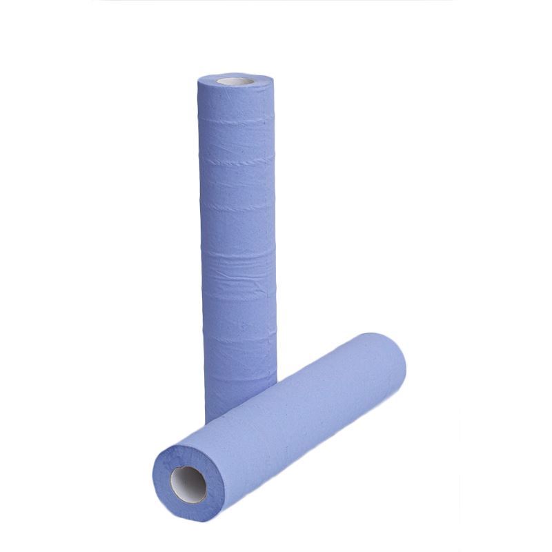 20" Blue 2 Ply Hygiene Couch Rolls - Pack of 9