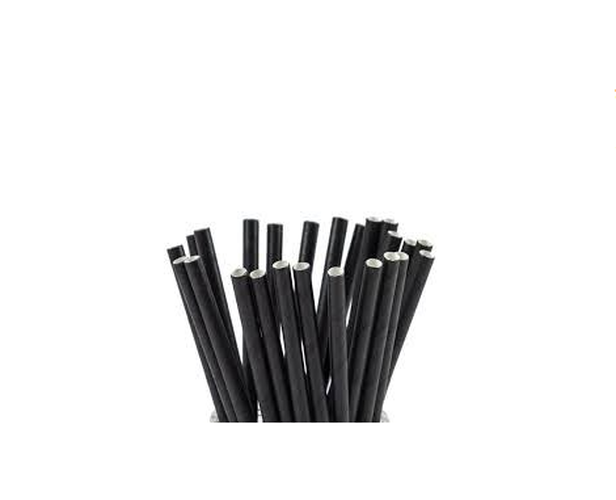 Black Sip Straws 4" Case of 1000