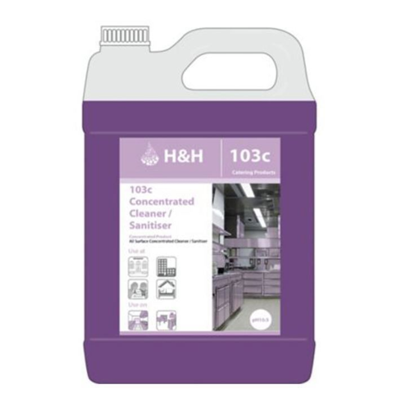 InnuScience H&H 103C Cleaner And Sanitiser Super Concentrate, 5 Litre - 33803