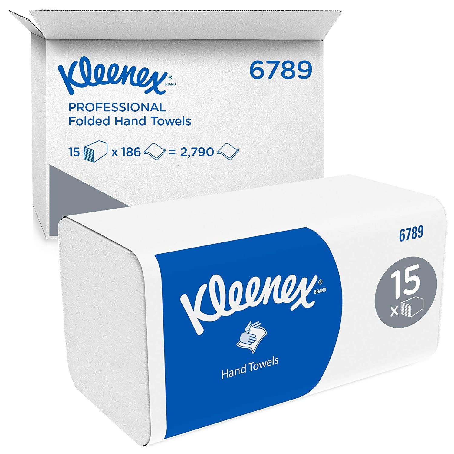 Kleenex Interfold 2Ply Hand Towels - 15 Sleeves - 6789