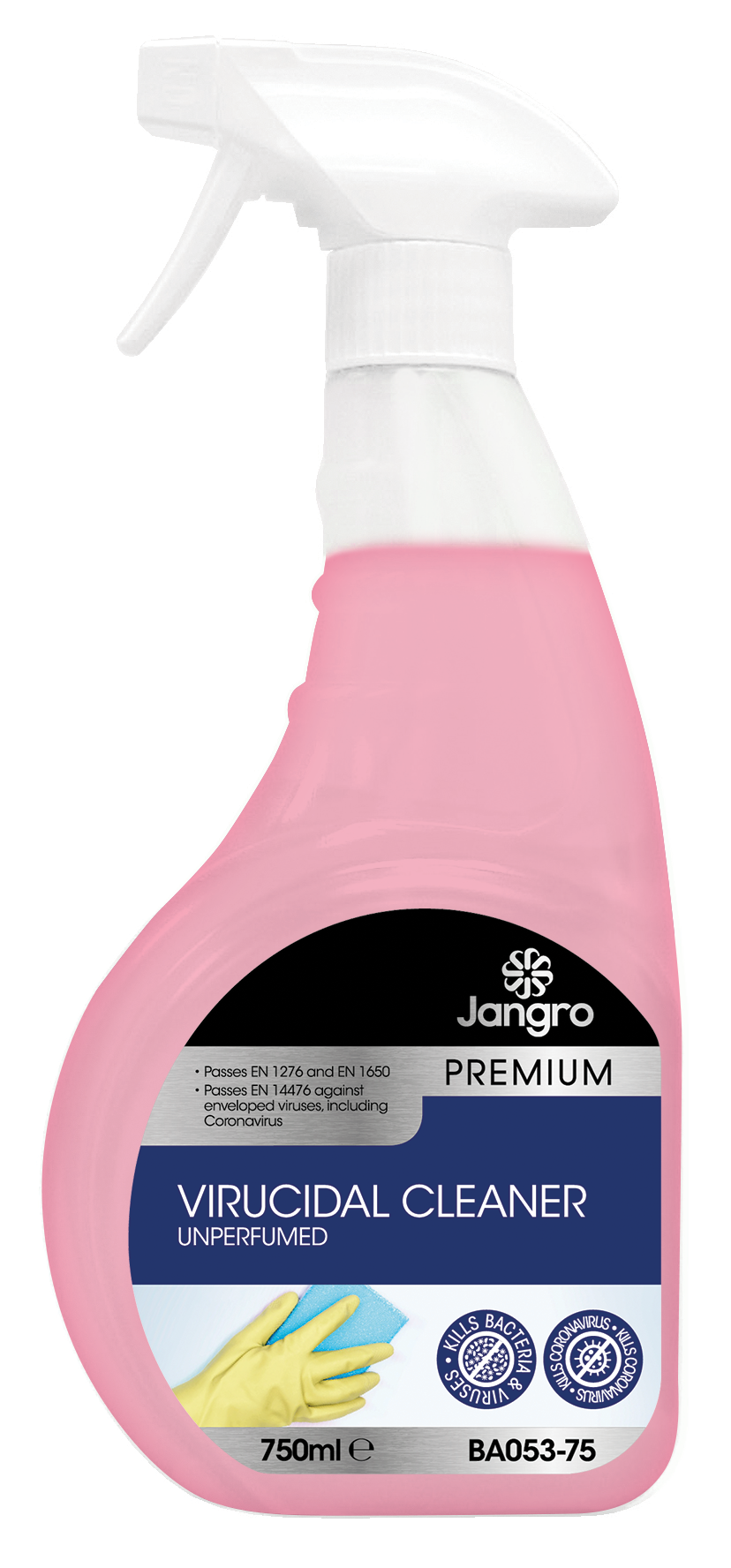 Jangro Premium Virucidal Cleaner - Unperfumed, 750ml - T500
