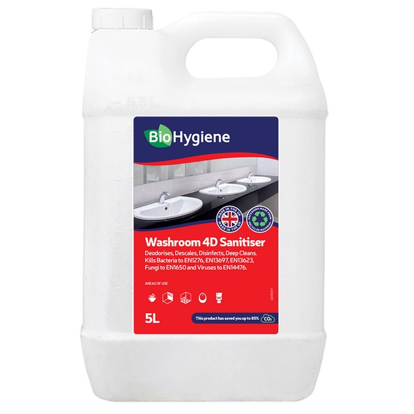 BioHygiene Washroom 4D Sanitiser - 2 x 5 Litre