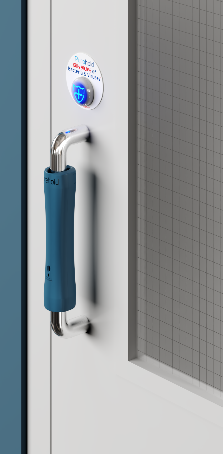 Purehold Antibacterial Pull Door Handle Cover  - Including VHR Technology
