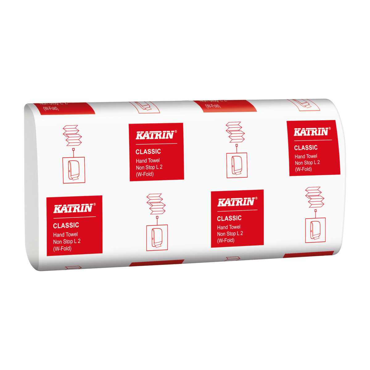 Katrin 2Ply W-fold L2 Wide Paper Towels, Case of 3000 - 61549