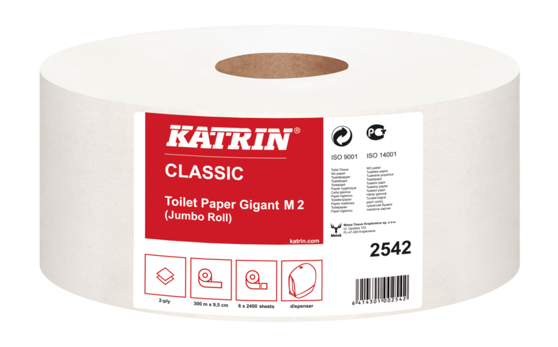 Katrin 2Ply Classic Gigant Toilet Roll M2 - Case of 6 Rolls - 2542