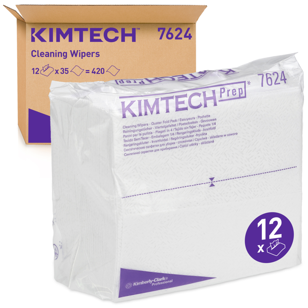 Kimtech Pure Cleaning Wipers, Case of 420 - 7624