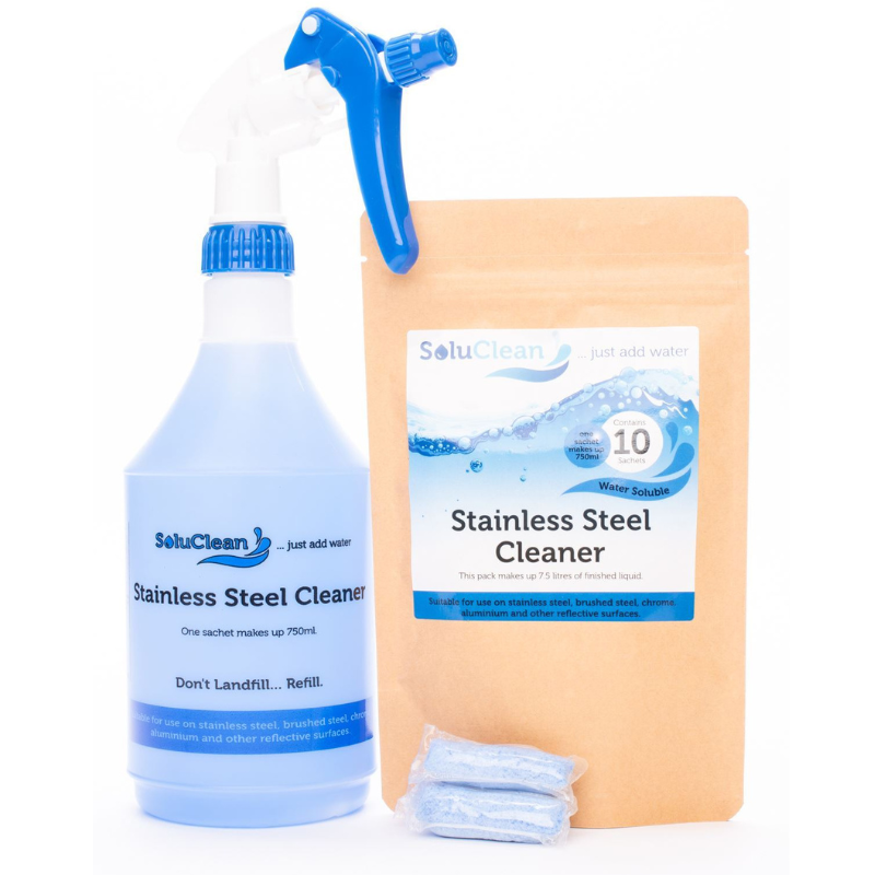 soluCLEAN Stainless Steel Cleaner, Pack of 10 - SCWS750SSC-10