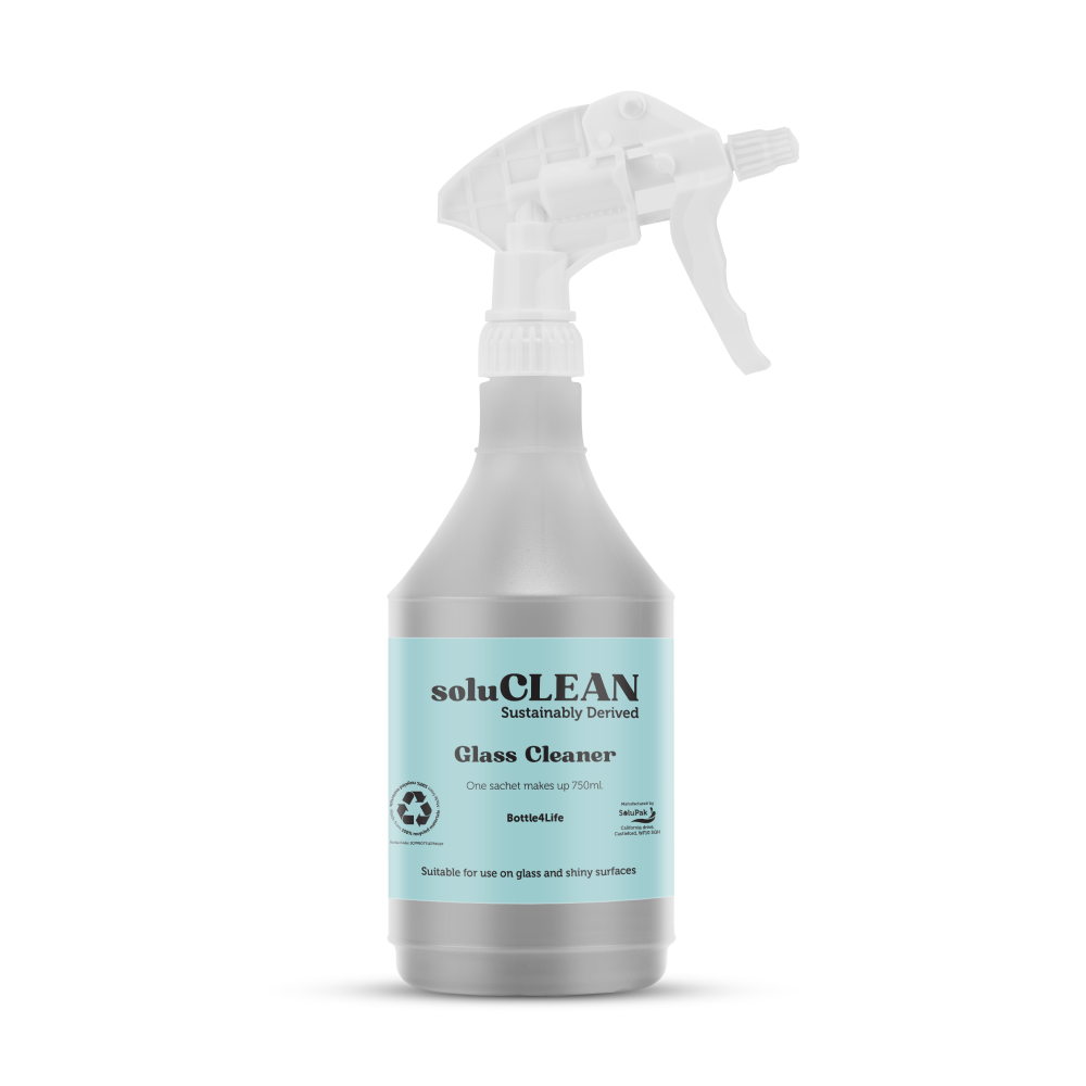 soluCLEAN Glass Cleaner Trigger Spray Bottle - 750ml - SCPPBOTTLE750GSP