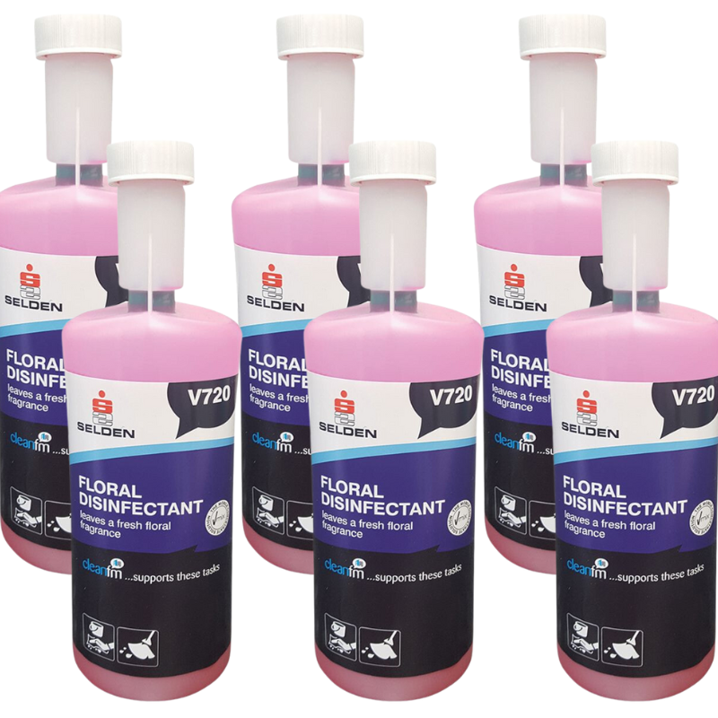 Selden V720 Vmix Floral Disinfectant Concentrate, 1 Litre, Pack Of 6