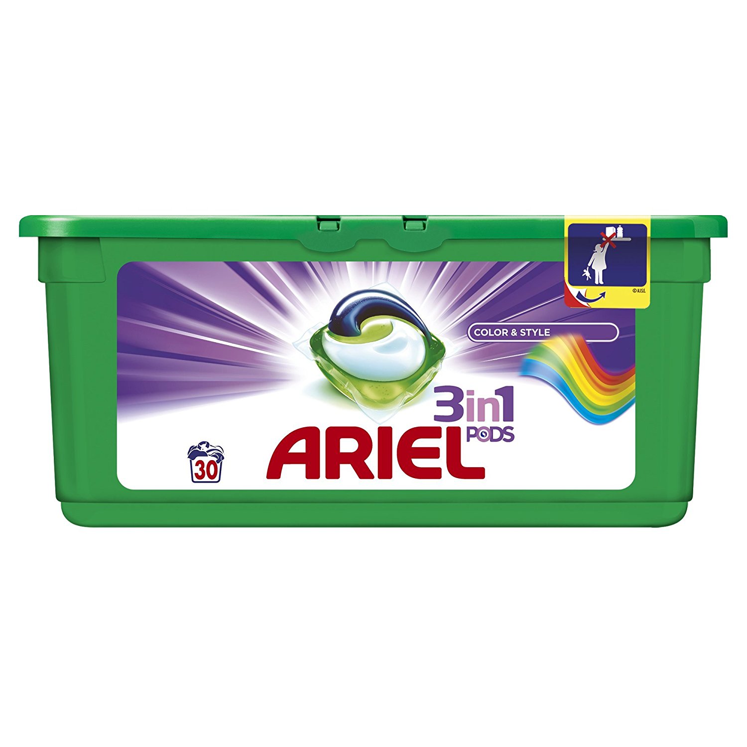 Ariel 3in1 Colour Pods Washing Capsules, Pack of 34