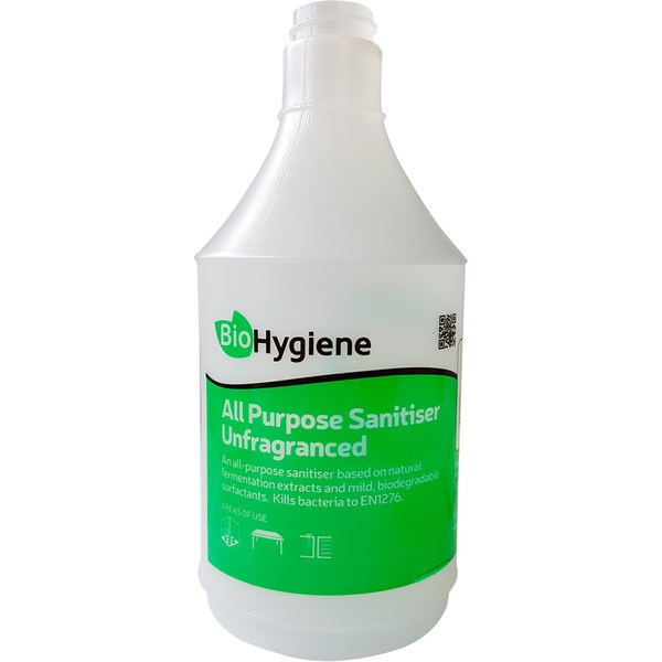 BioHygiene All Purpose Sanitiser Unfragranced Bottle Only - BH202