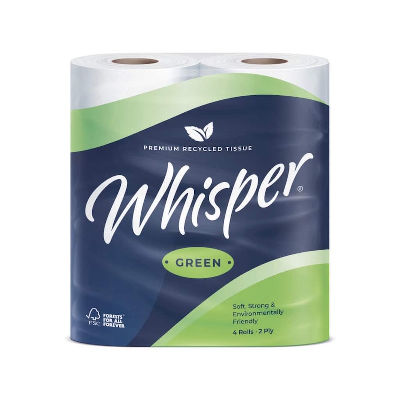 Whisper Eco 2ply Toilet Roll, Case of 40 - TLECO2