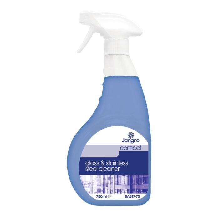 Jangro Contract Glass and Stainless Steel Cleaner, 750ml - BA817-75
