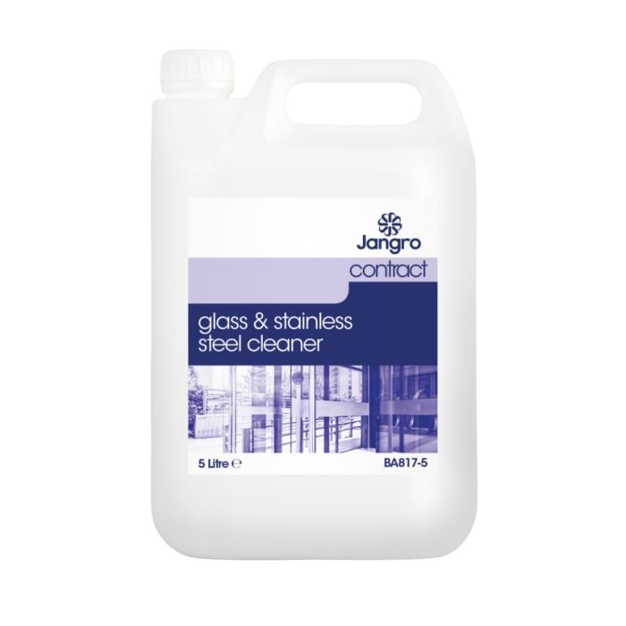 Jangro Contract Glass and Stainless Steel Cleaner, 5L - BA817-5