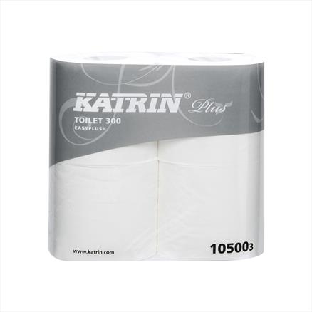 Katrin 2Ply Fast Disolving Easy Flush Toilet Roll - 10500, (Case of 20)