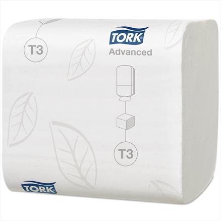 Tork Folded 2Ply Toilet Paper Advanced, Case of 36 Packs