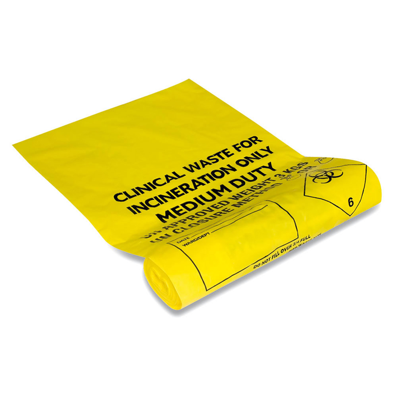 Yellow Clinical Waste Sacks (Case of 450) - YLUN8/39